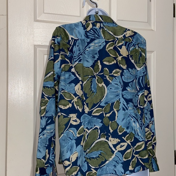 Chaps 100% Cotton No Iron Shirt - Petite Large - Picture 3 of 8